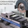 Ê tô kẹp máy phay DVV-6-240 chính xác cao, lực kẹp 4500kgf, dùng cho gia công cơ khí.