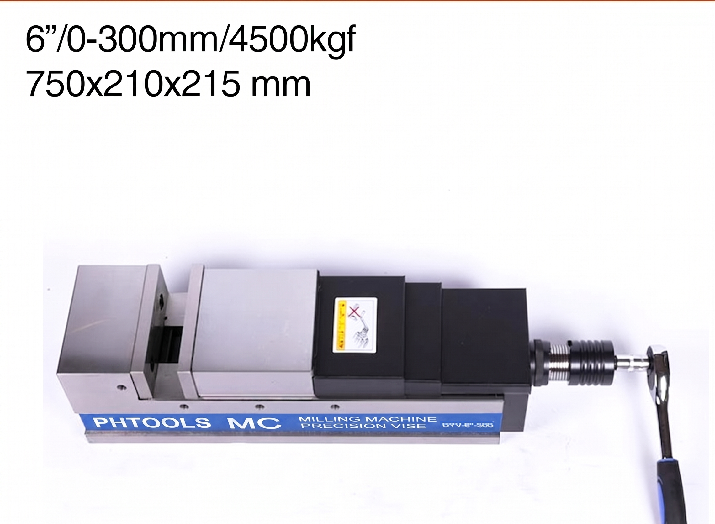 Ê tô kẹp máy phay DYV-6-300 chính xác cao, lực kẹp 4500kgf, thiết kế bền bỉ cho gia công.