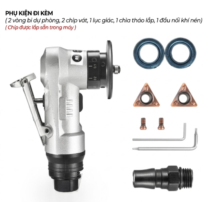 Máy vát mép khí nén cầm tay TR02 - Ảnh 2